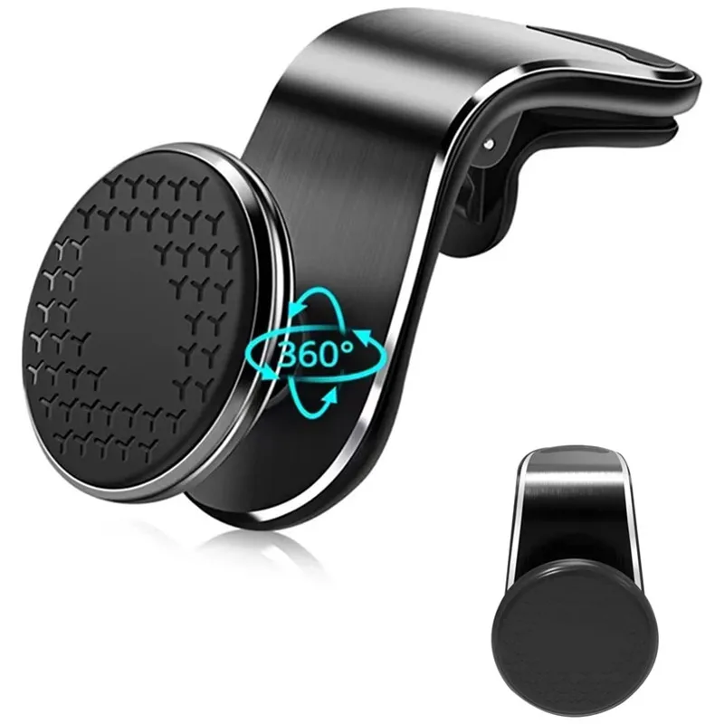 Magnetic L-Type Universal Phone Holder in Car Phone Stand Clip for Mount Car Magnetic Phone Holder Suit to All Model Cellphone