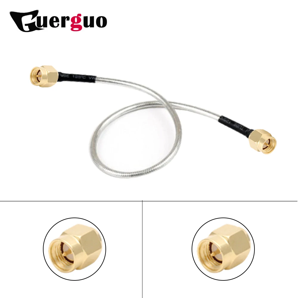 

Полужесткий гибкий радиочастотный коаксиальный кабель RG402, 1 шт., серебристый коаксиальный кабель с разъемом SMA «папа» на SMA «папа», коннекто...