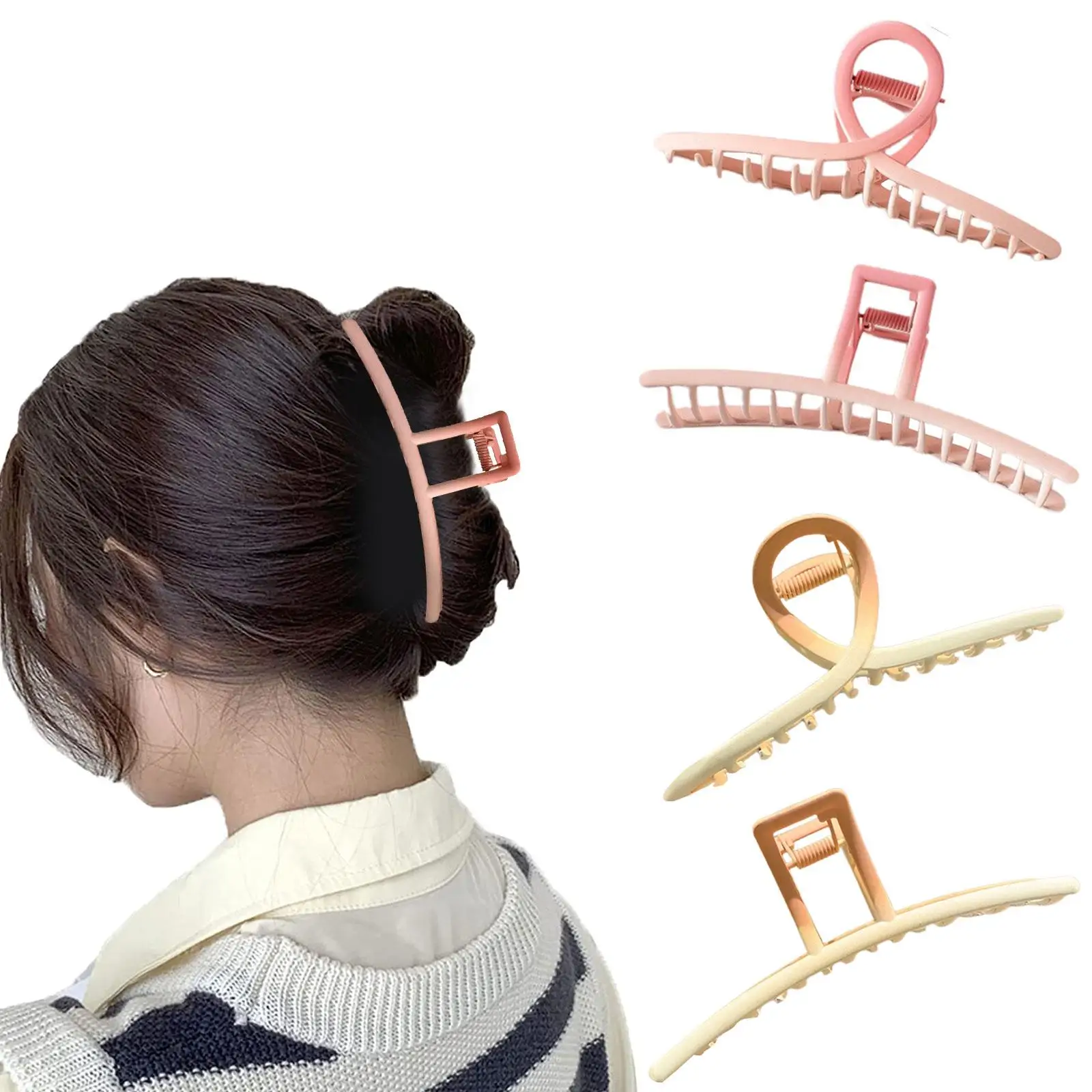 

Women Geometric Hair Claw Gradient color Girls Hair Clamps Fashion Metal Hair Crab Hair Clips Headband Hairpin Hair Accessories