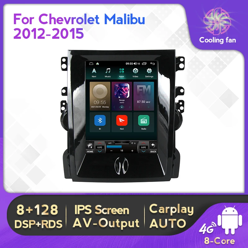 

For Chevrolet Malibu 2012 2013 2014 2015 Tesla Style Android 11 DSP RDS Car Radio Multimedia Player GPS Navigation Carplay Auto