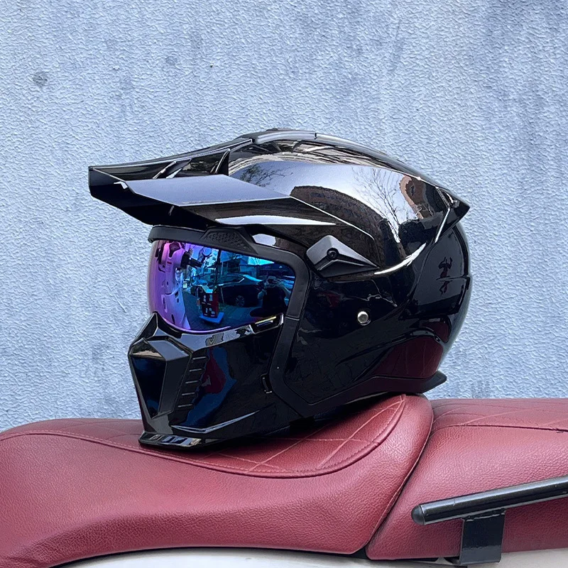 Мотоциклетный полный шлем Demolition Rally мужской ретро-шлем ORZ женский летний