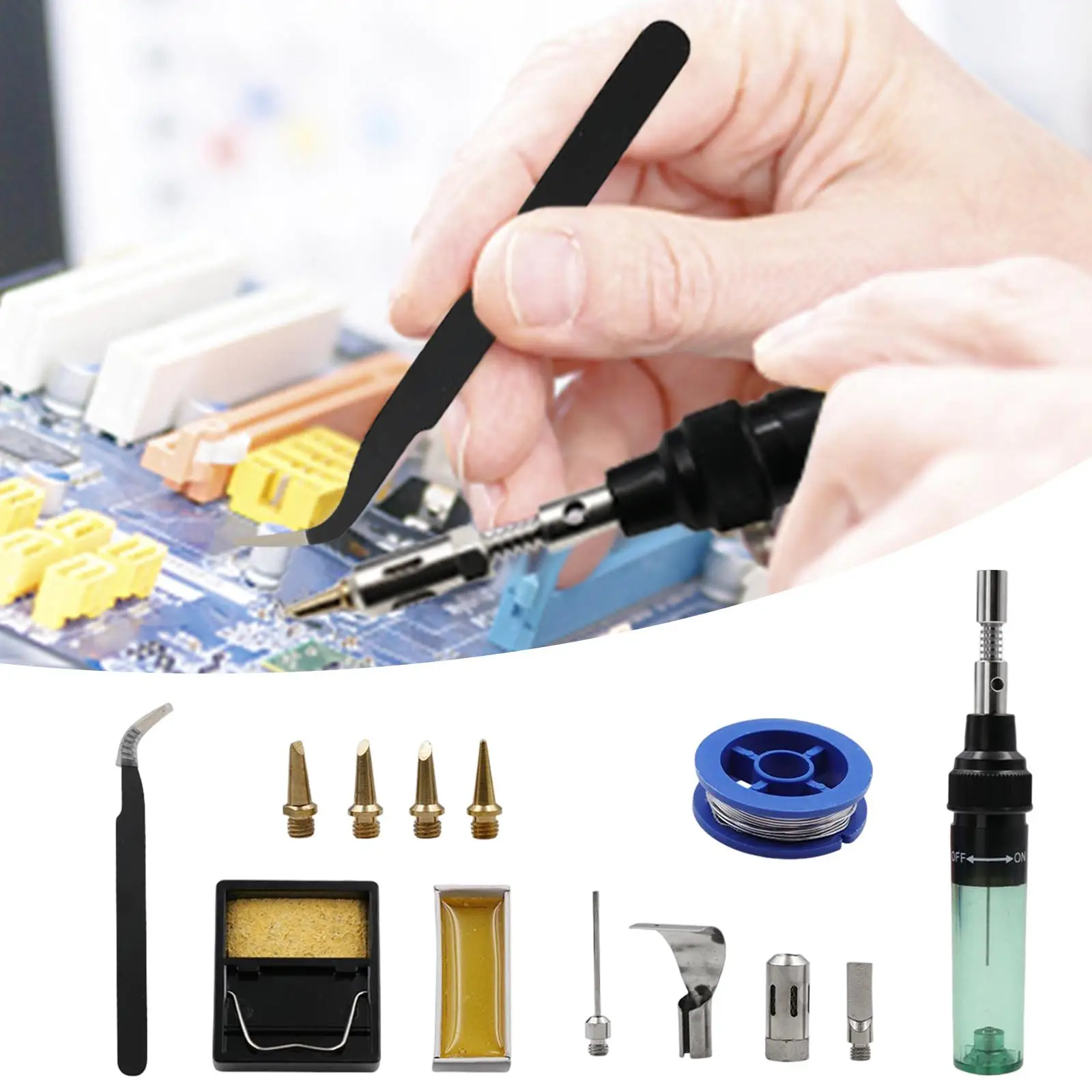 

Gas Soldering Iron Set Welding Pen Tools Welding Repair for Computer Repair