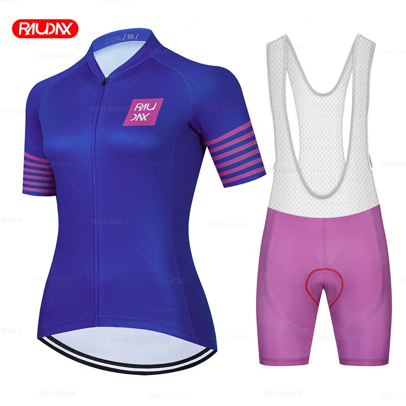 

2023 RAUDAX Summer Women Cycling Jerseys Set Mountian Bike Clothing Racing Bicycle Clothes Ropa Ciclismo Girls Cycling Set