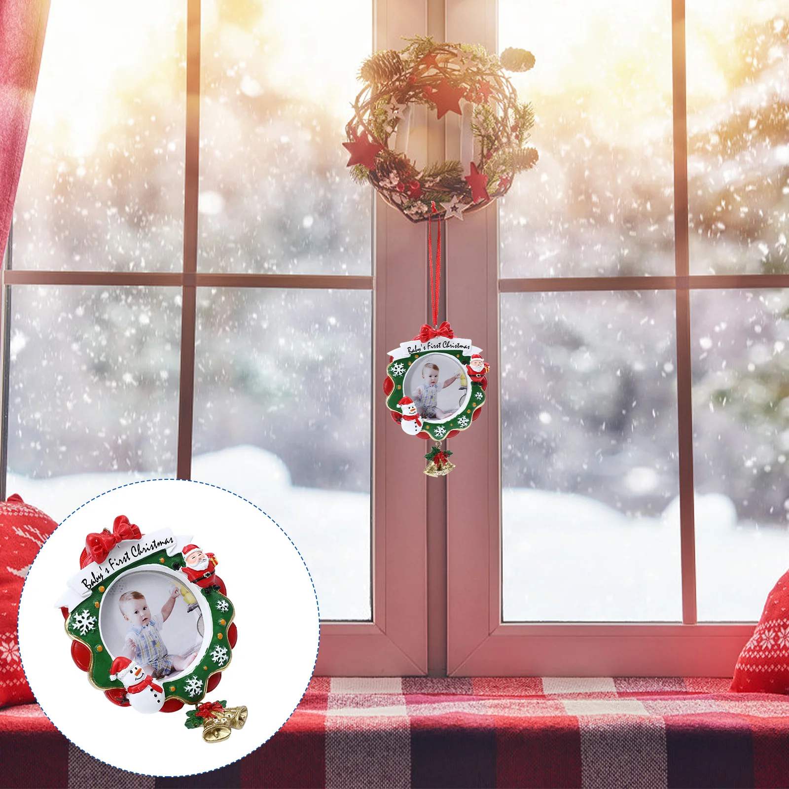 

Christmas Frame Photo Baby Picture Frames Tree Ornamentresin Box First Memory Bells Holiday Gifts Tag Ornaments My Pictures Gift
