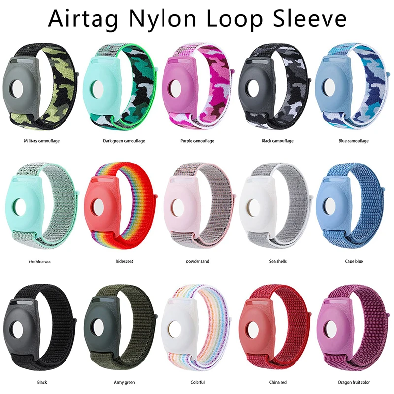 

Kid Nylon Wristband Compatible With Apple Airtag Protective Case Tracker Case For Apple Airtags Anti-Lost Protective Case