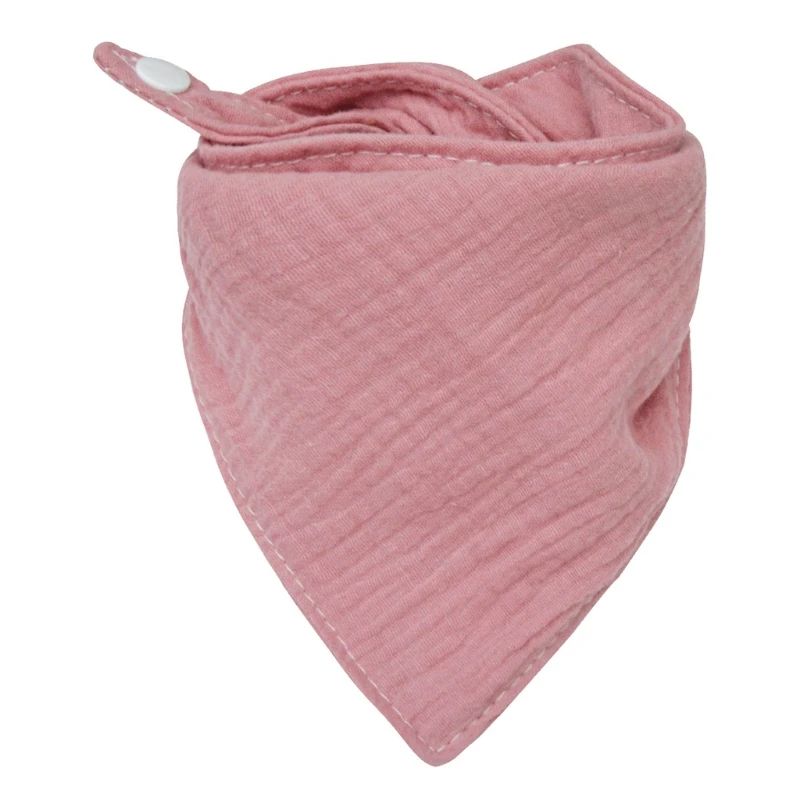 

Baby Feeding Drool Bib Soft Cotton Gauze Breathable Saliva Towel Newborn Solid Color Absorbent Bibs for Triangle