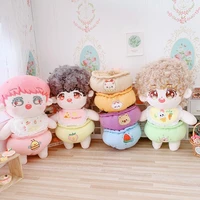 20cm doll clothes kawaii mini outfit bread pants sweet baby bib burp cloth suit for idol doll exo skzoo kpop free shipping items