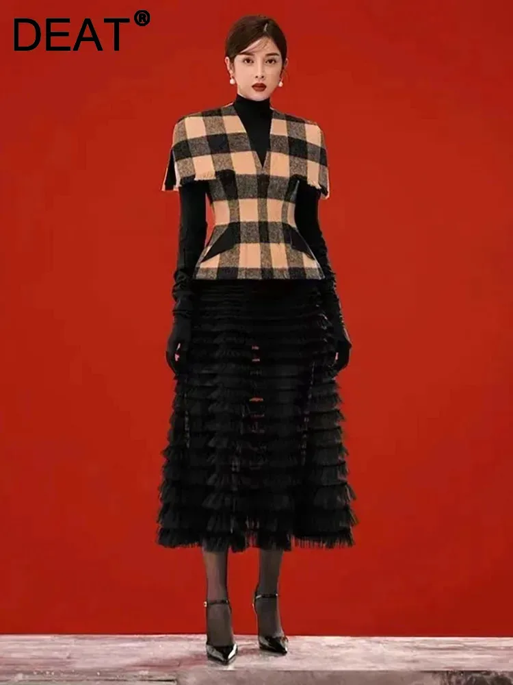 DEAT 2024 осенний комплект из 3 предметов пуловер с v-образным вырезом и кисточками