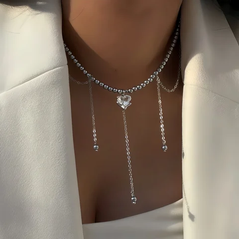 Винтажное ожерелье bls-miracle  в форме сердца