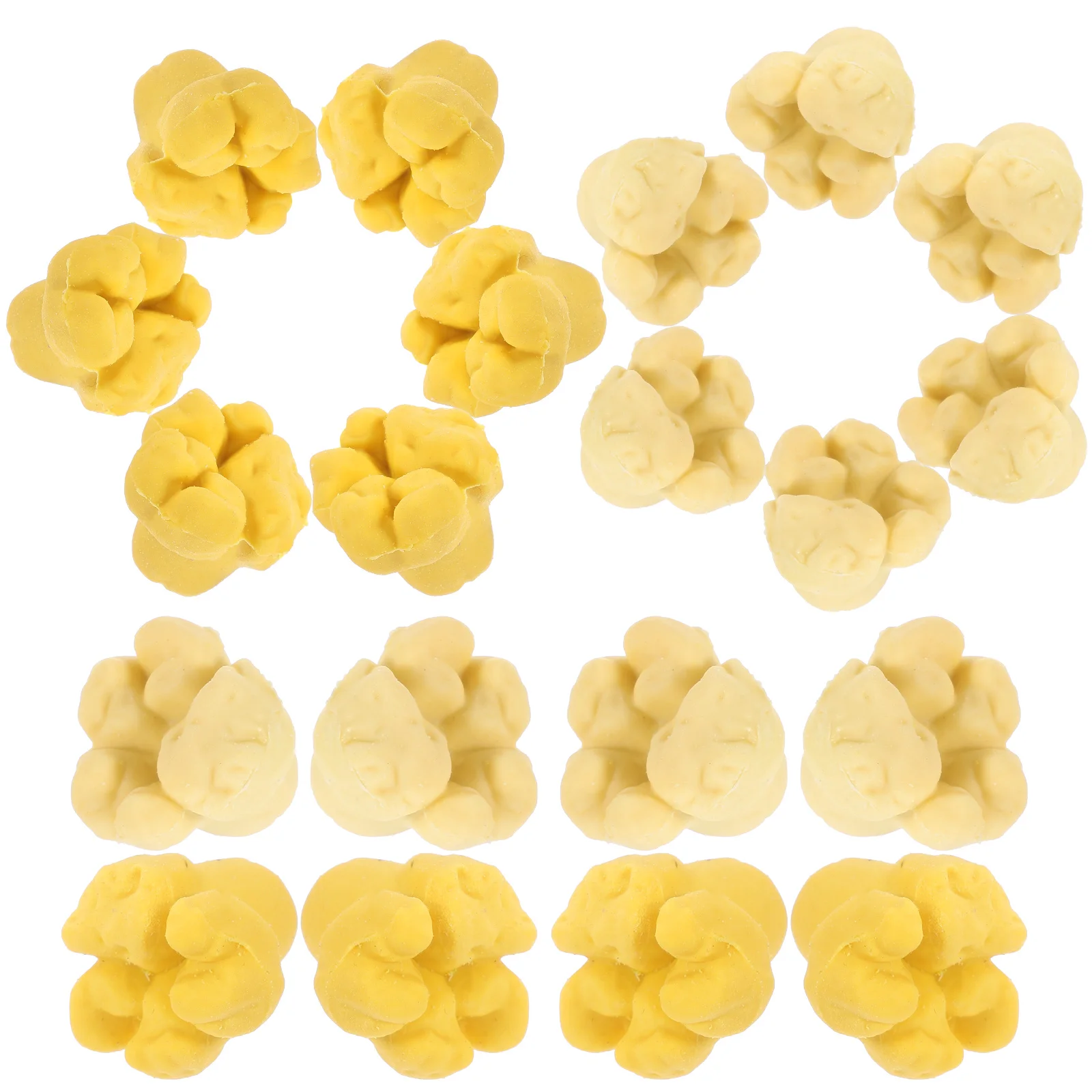 

20Pcs Lovely Erasers Learning Stationery Student Rubbers Popcorn Shaped Erasers