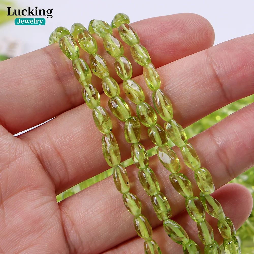 A++ натуральный зеленый перидот 4*7 мм граненые бусины с алмазной огранкой-целебные