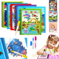 children magic book water drawing reusable coloring book magic graffiti painting board montessori early education toys for kids