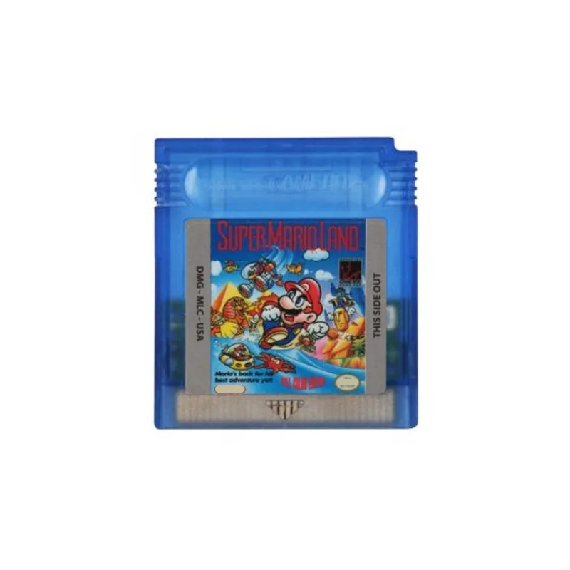 Серии Марио игры GBC 16-битное видео Супер Брос. Роскошный прозрачный синий чехол в