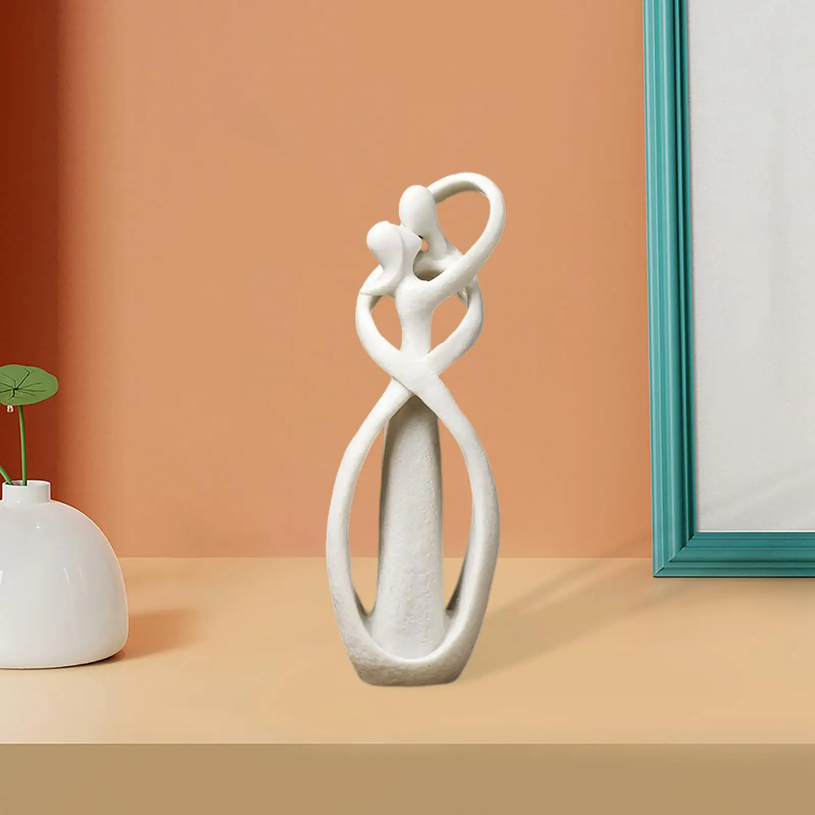 

Полимерная скульптура для влюбленных, Статуэтка из песчаника, абстрактная статуэтка, домашний декор, ручная изогнутая настольная Статуэтк...