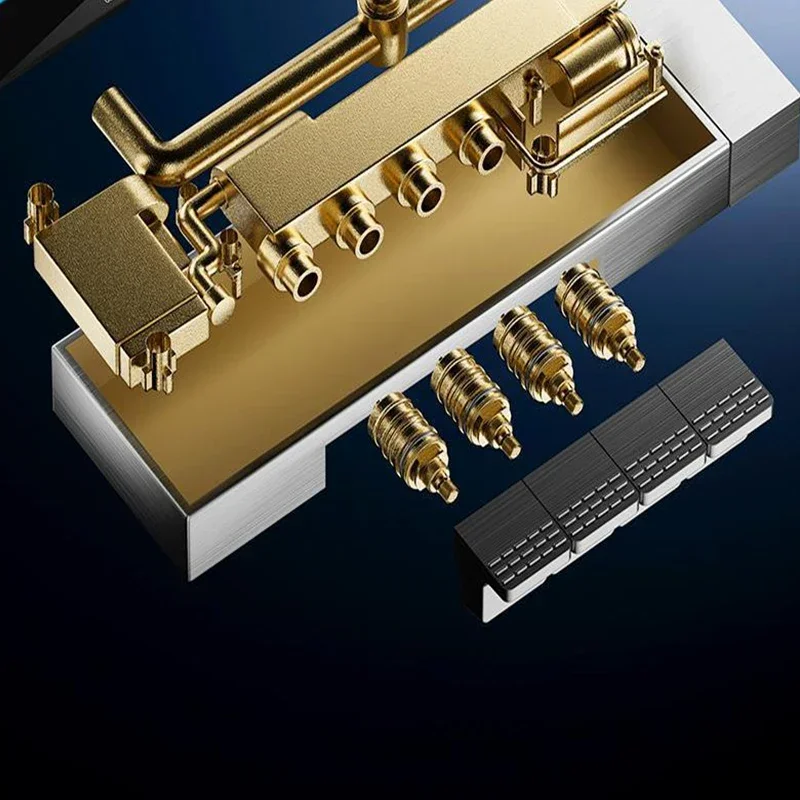 Латунный корпус умная температура цифровой дисплей душевой набор настенное