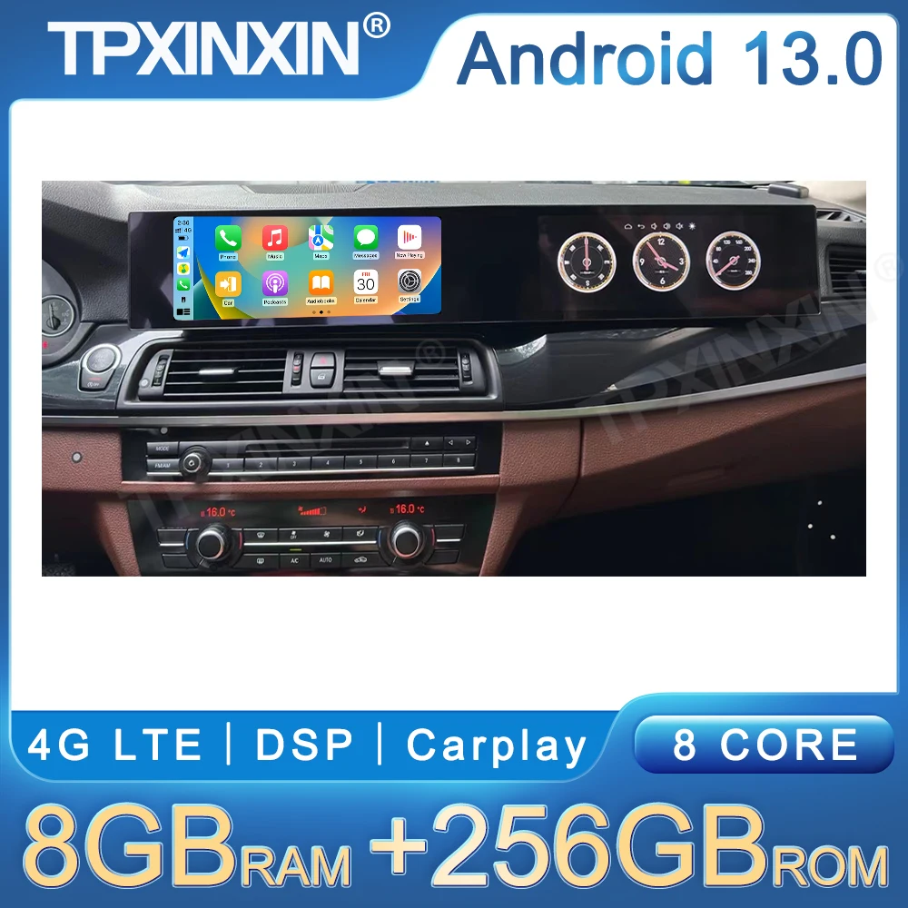 Android 13 для BMW 6 серии F10 F11 2010-2017 Автомагнитола 21 дюйм сенсорный двойной экран