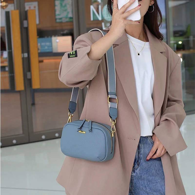 Симпатичная и вместительная 2 ремня 6 цветов кожа Того женская сумка через плечо