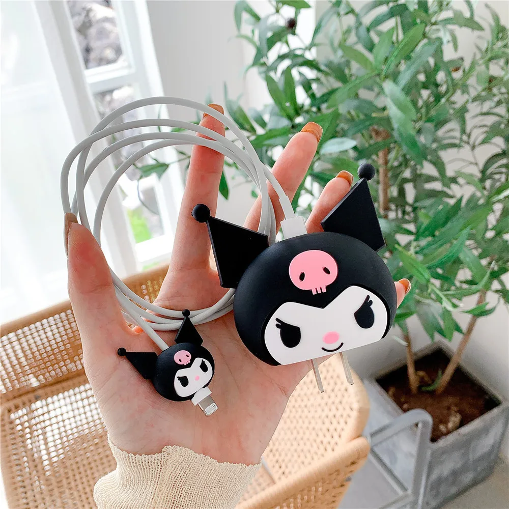 

Kawaii Sanrio My Melody Kuromi Cable Protector Data Cartoon for Iphone 18/20W Charger Cable Protector Anti Leakage Bending