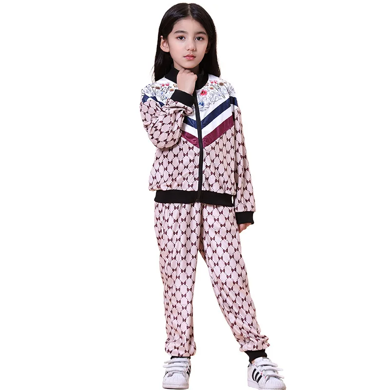 Спортивный костюм ZOETOP для девочек-подростков куртка на молнии с контрастным