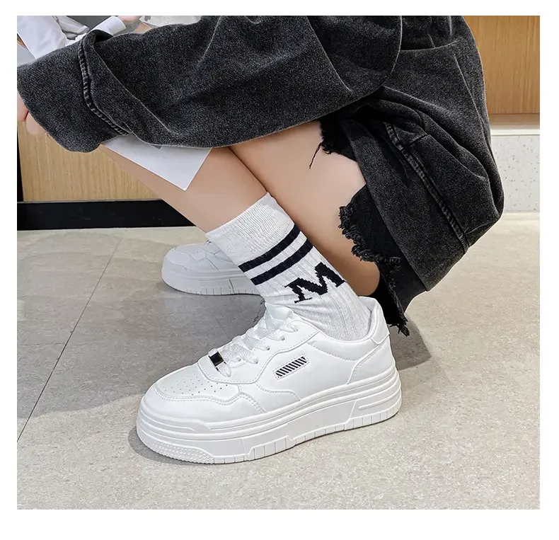 Spring Trend Casual Sport Shoes For Women Women Sneakers Fashion Woman's Shoes  New Comfort White Vulcanized Platform Shoes