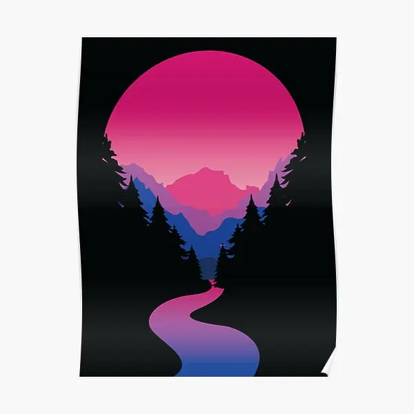 

Бисексуальный Прайд постер С закатом Настенная роспись искусство винтажное забавное украшение Декор Картина Современная живопись комната дома без рамки