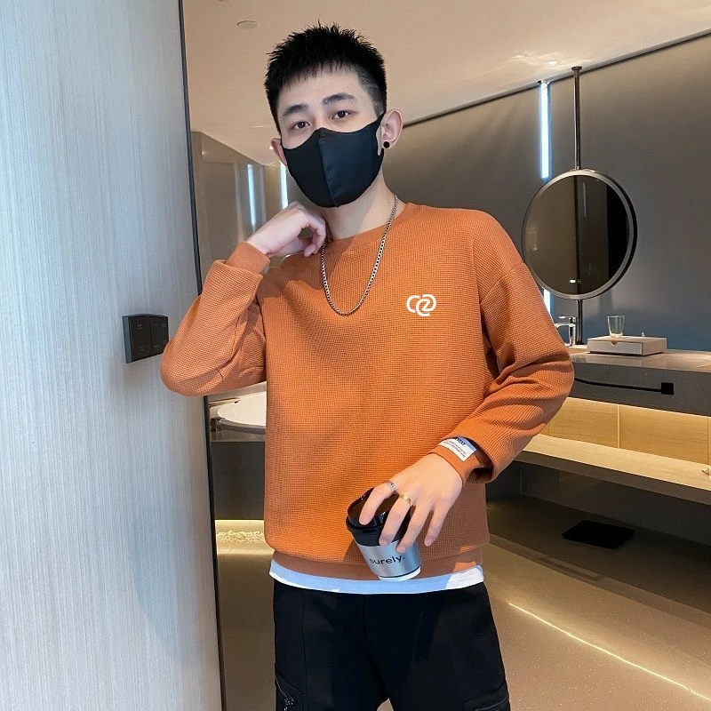 Мужская спортивная футболка с длинным рукавом и круглым вырезом |