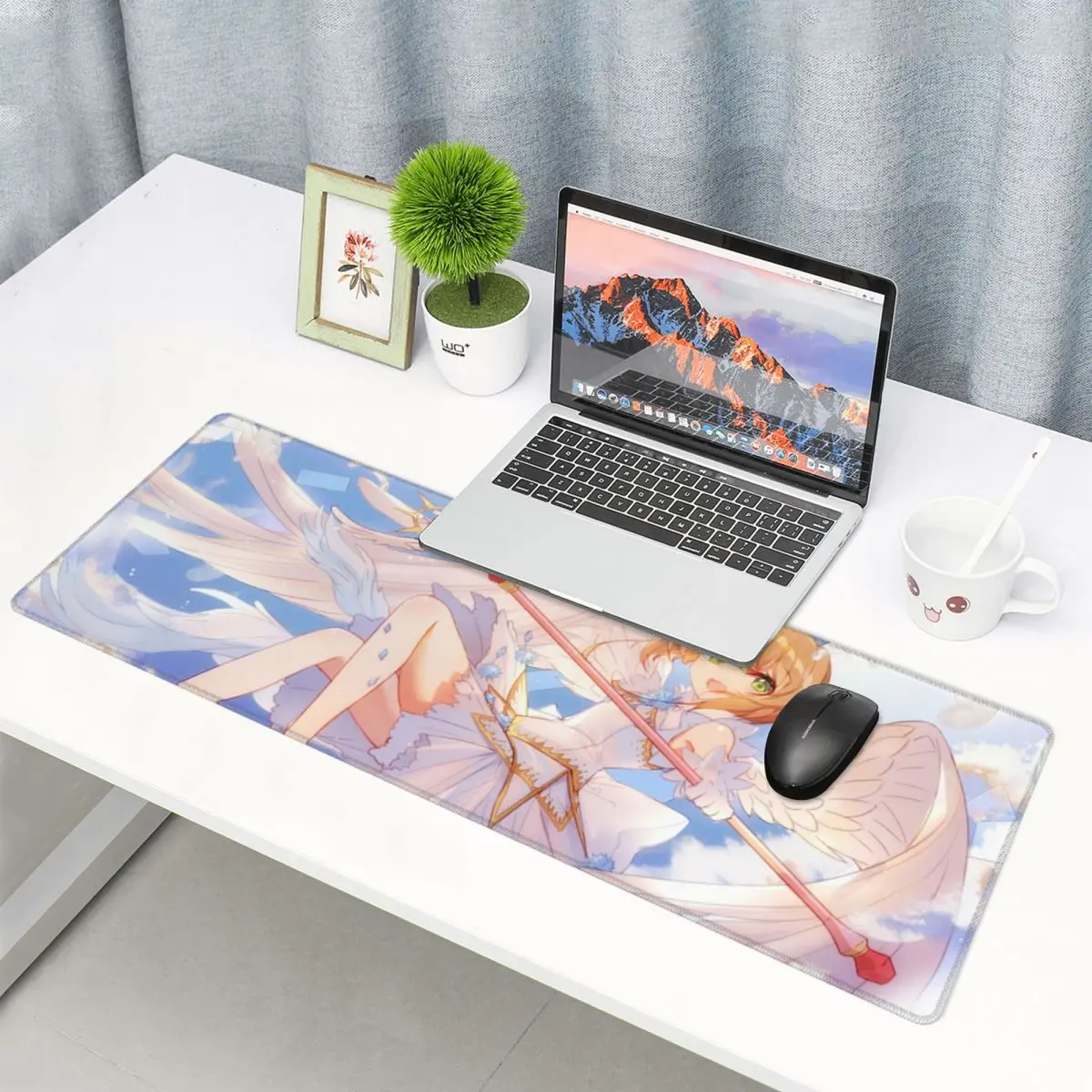Большой коврик для мыши Cardcaptor Sakura Games ноутбука Maiya Anime обучения устойчивый к