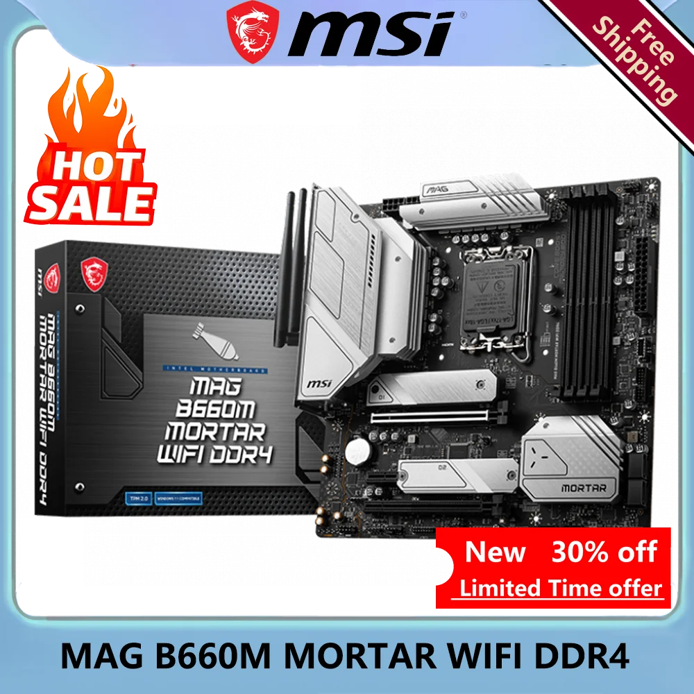

MSI MAG B660M MORTAR WIFI DDR4 MATX PC LGA 1700 Intel B660 Motherboard Gaming Free Shipping SALE