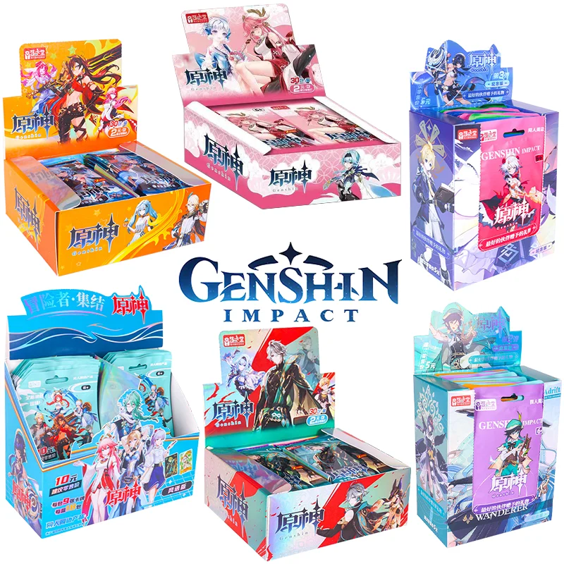 

Genshin Impact Keqing Hu Tao Yae Miko Paimon Hobby Rare Cards Anime Game Role Character Series Collection Cards Kids Toys Gifts