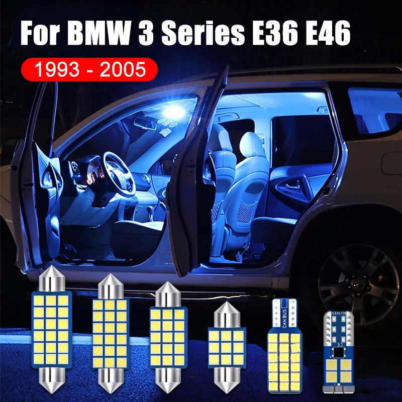 For BMW 3 Series E36 E46 M3 316i 318i 323i 325i 320i 328i 318d 320d 330d Car Reading Lights Vanity Mirror Glove Box Trunk Lamps