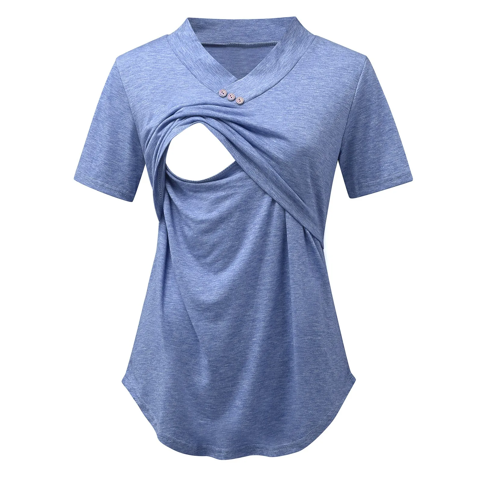 Топ женский с коротким рукавом для беременных Повседневная Туника грудного