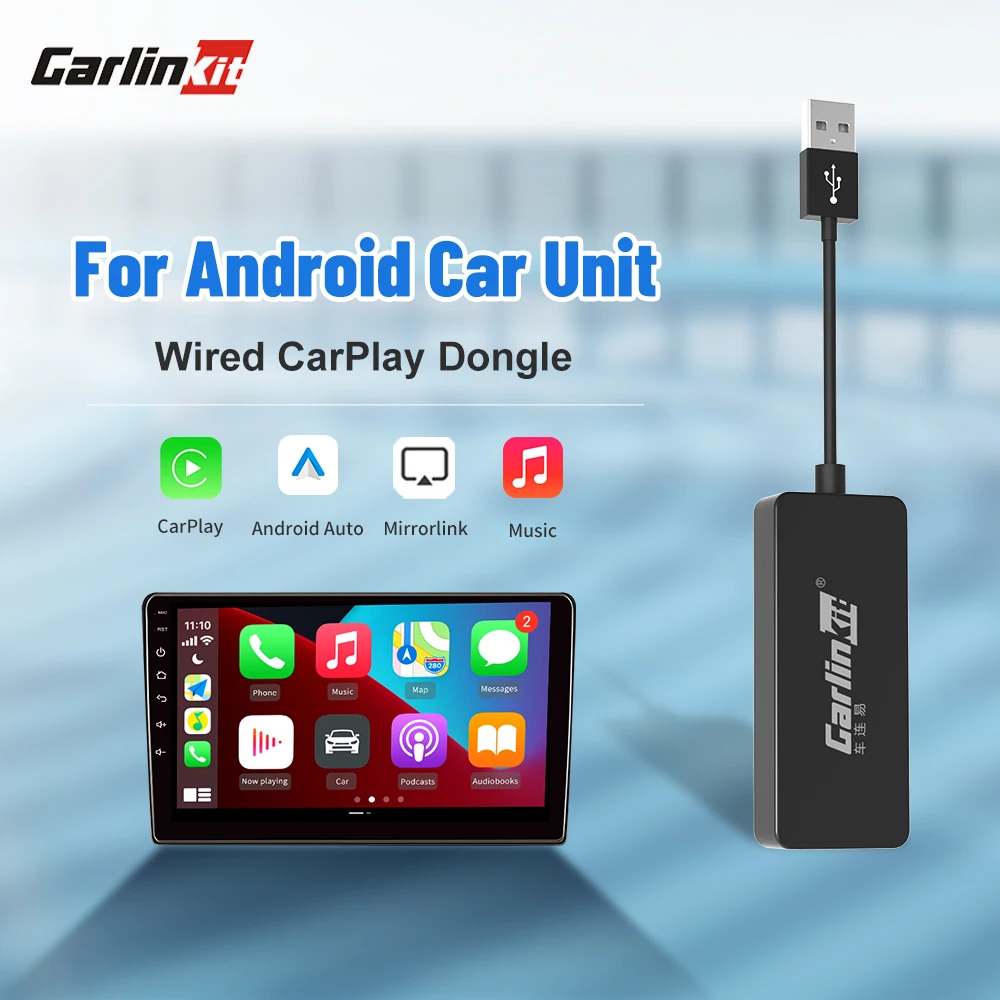 

Carlinkit Apple CarPlay Dongle Android Auto Activator Support Bluetooth Mirrorlink Music Map Siri for Refit Android Radio Unit