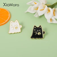 cartoon kitties enamel pins lovely cat couple brooches wholesale badge jacket backpack accessories gift for people who have pets