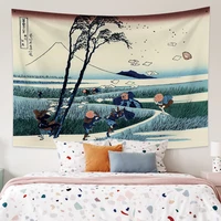 the great wave of kanagawa mount fuji japan tapestry art printing tapestry wall hanging decoration household japanese tapestry