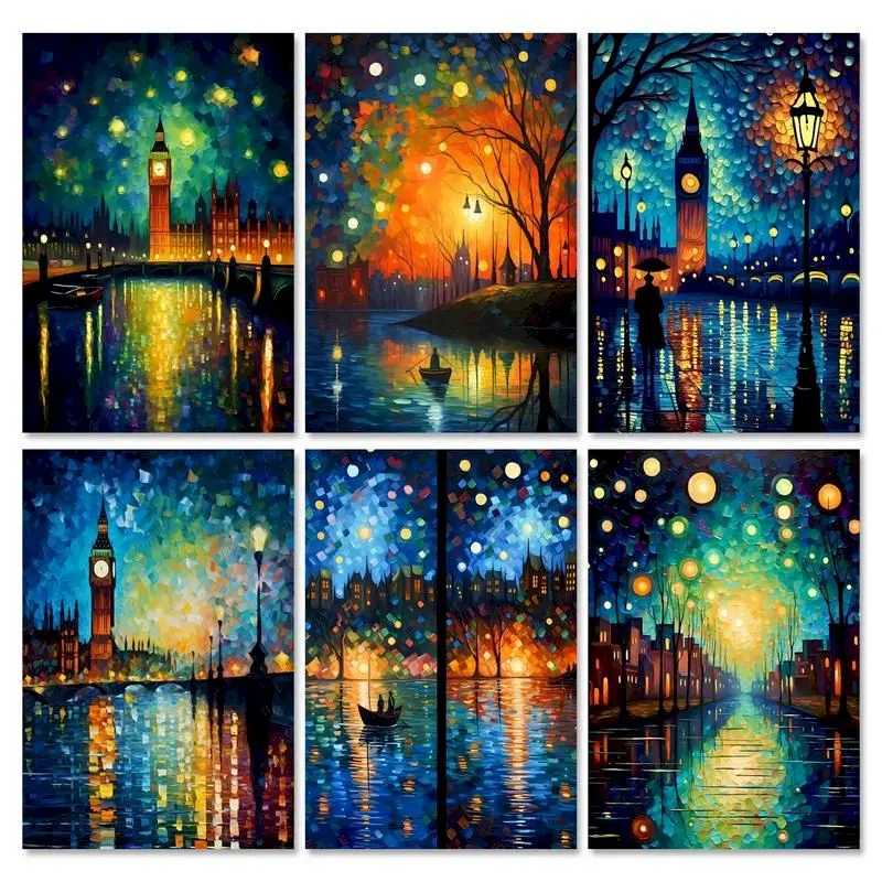 

Картина маслом по номерам, «Ночная Ночь»