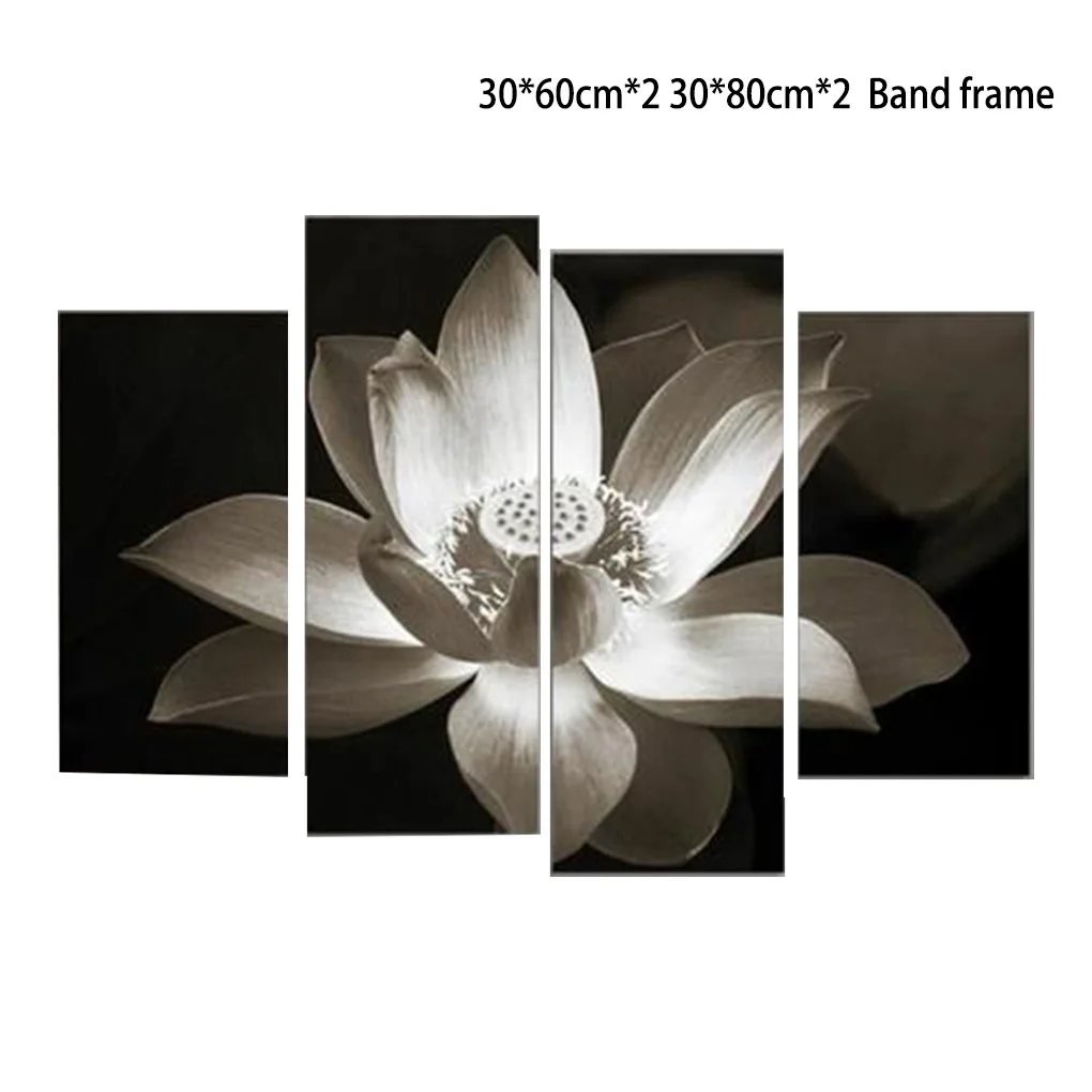 

Canvas Painting Beautiful Home Decoration Ink Decor Drawing Nature Living Rooms Waiting Area Lotus Paintings Type 2