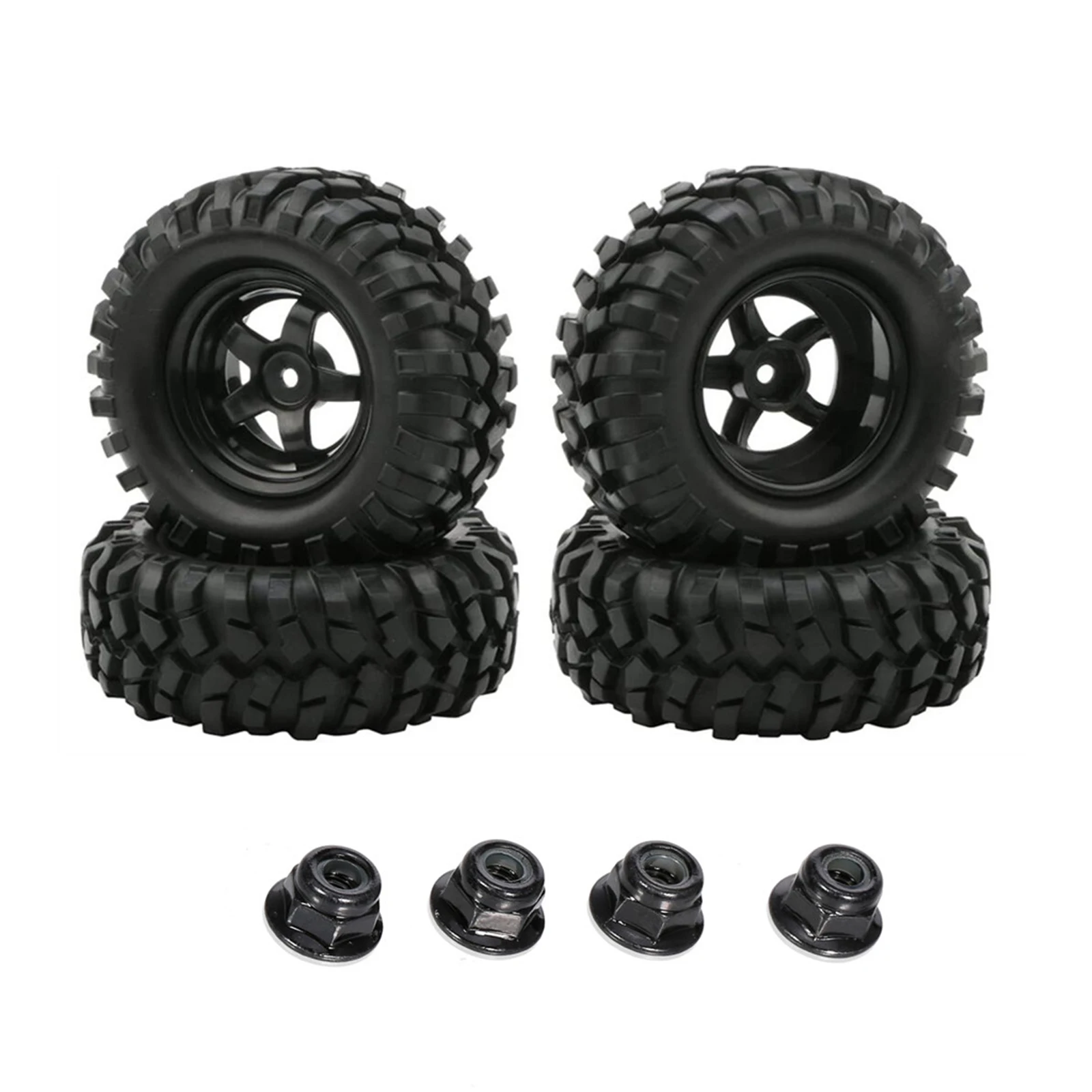 

4pcs RC Car Mud Rubber Tires 96mm 1.9 inch Beadlock Wheel Rims Tires for 1/10 Axial Hsp HPI RC Off-Road Buggy Tires Trucks Cars