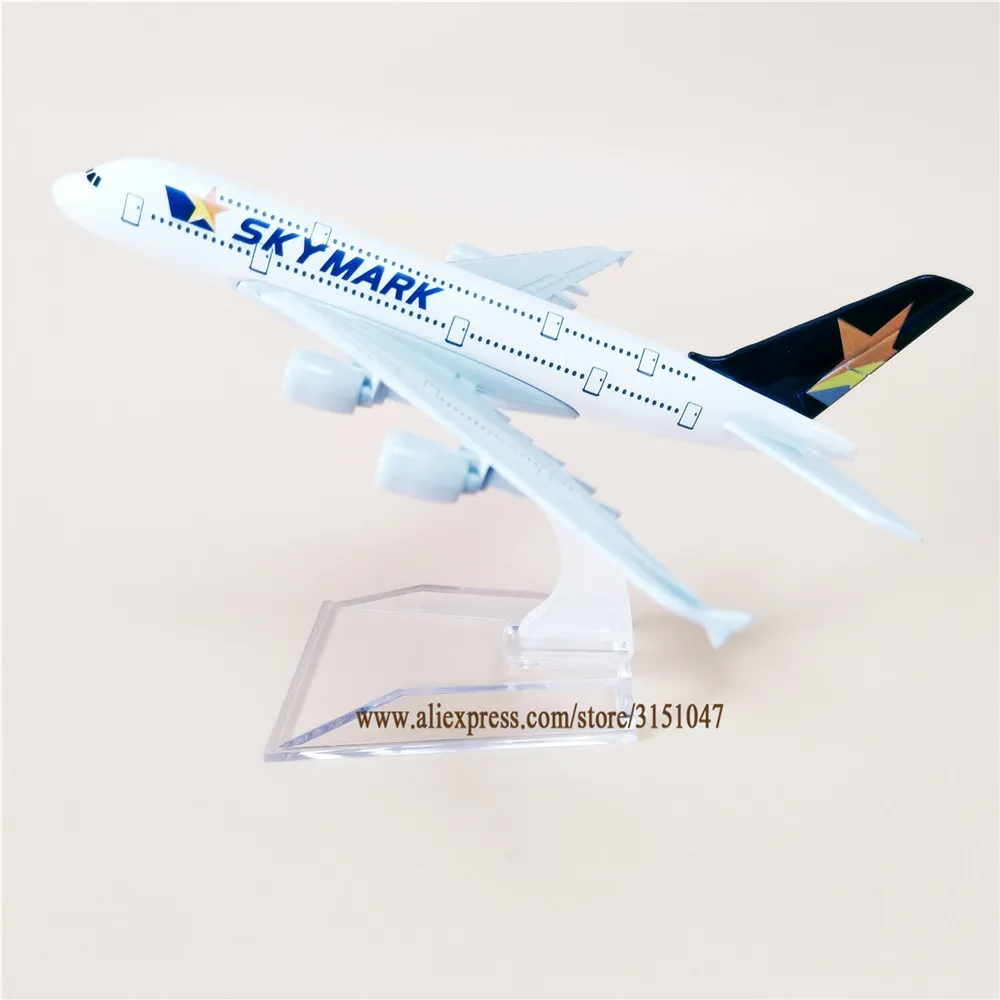

Модель самолета из металлического сплава в японском стиле авиакомпании SKY MARK Airlines, модель самолета аэробука 380 A380, модель самолета в подарок ...