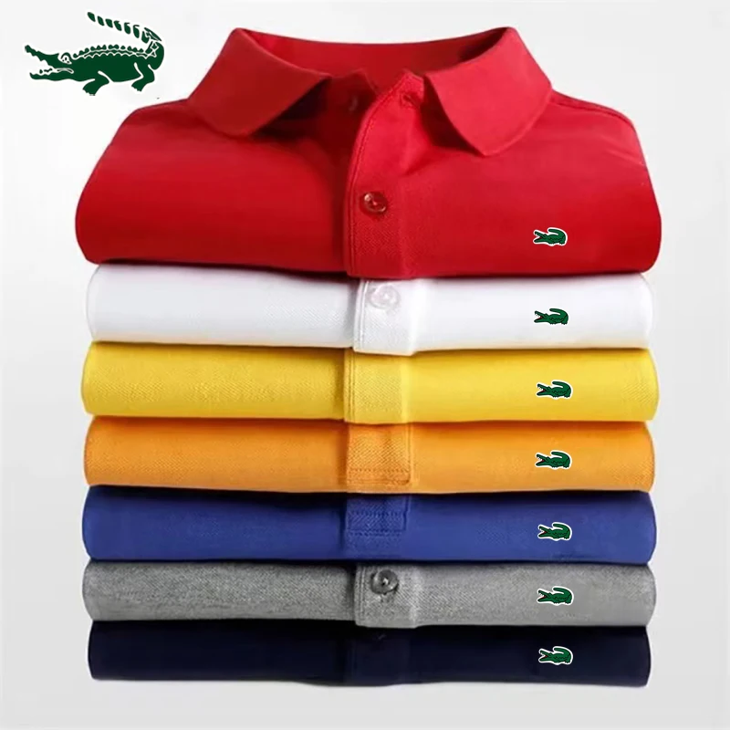 

High quality men's cotton embroidered polo shirt 2023 summer new high-end business casual Lapel short sleeve T-shirt top S-6XL