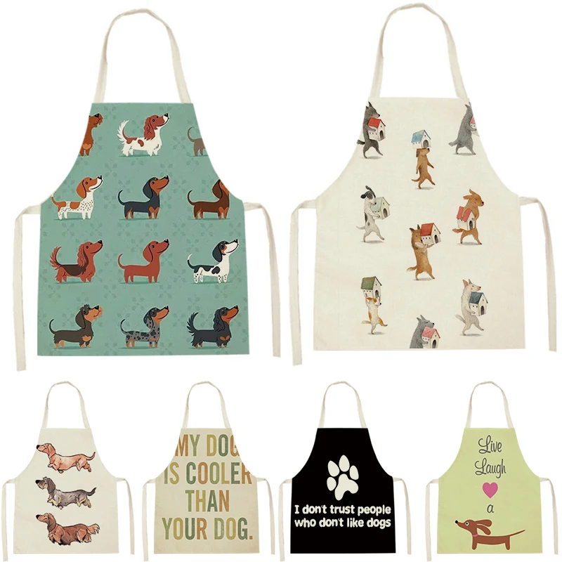 

Kitchen Aprons for Women Child Cotton Linen Bibs Household Cleaning Apron Home Waterproof Chefs Cooking Baking Accessories