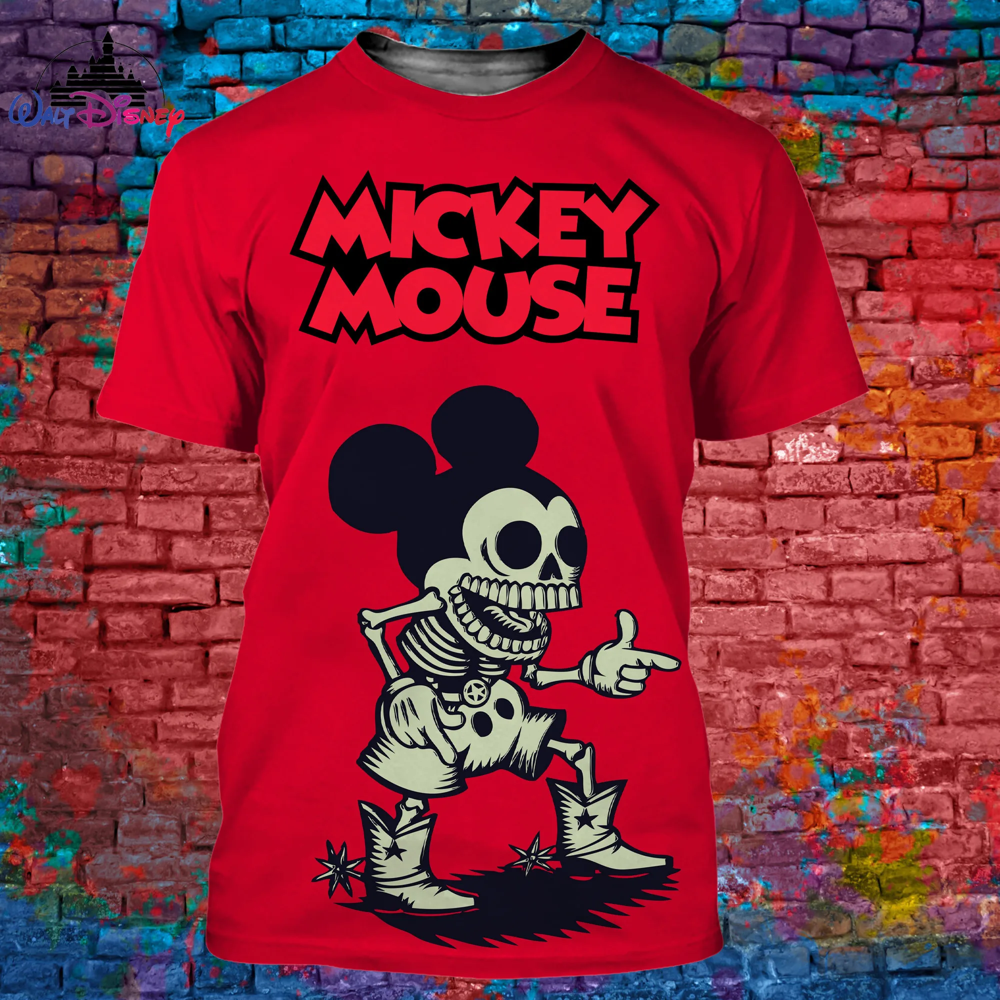 

Mickey Mouse Cartoon Disney Men Women Short Sleeve Casual Style 3D Print T Shirt Summer Casual Streetwear Tee Tops Cartoon