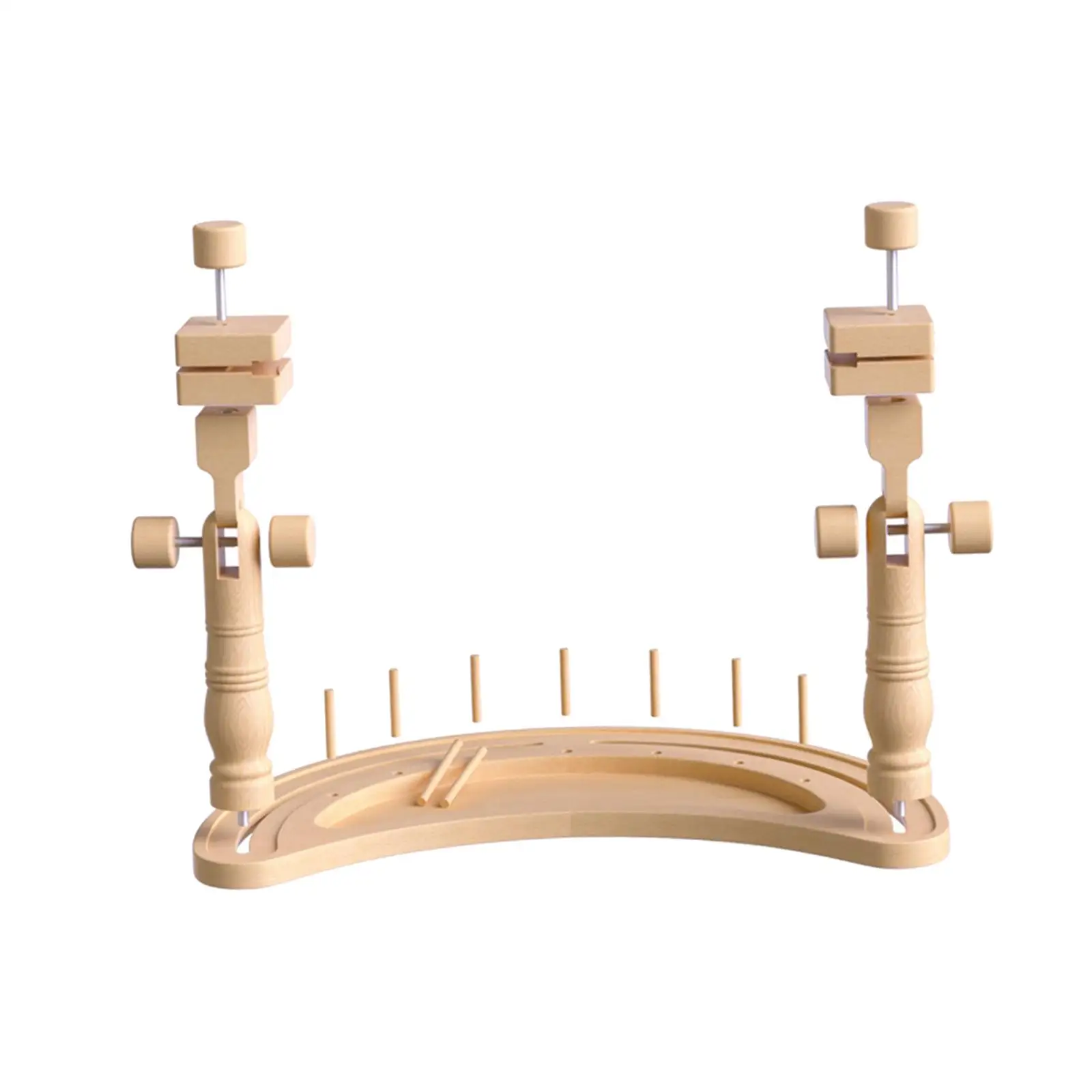

Wooden Cross Stitch Frame Clamps Stand, Needlework Holder, Lap Stand, Stitchwork Rotating Adjustable Embroidery Hoop Holder