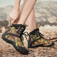 hiking shoes women s waterproof non slip camouflage outdoor hiking shoes men s high top cowhide desert travel climbing boots