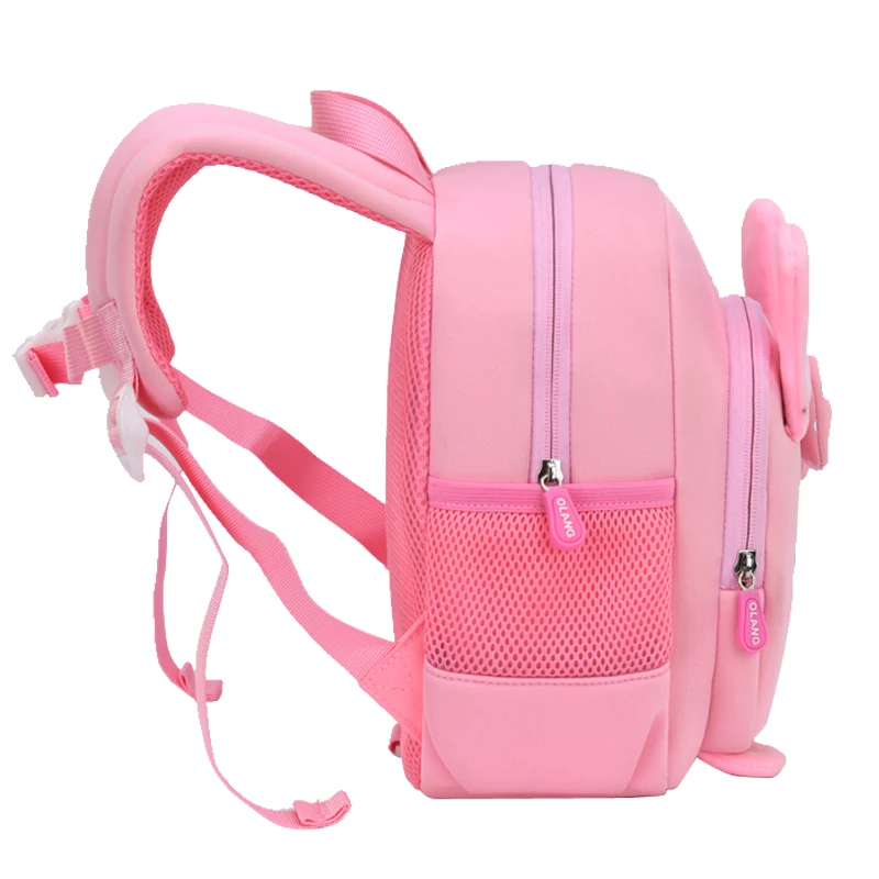 Children Cute Bow Backpacks In Kindergarten 3D Cartoon Rabbit Kids Small School Bags Girl Toddler Anti-lost Backpack Mochila Hot