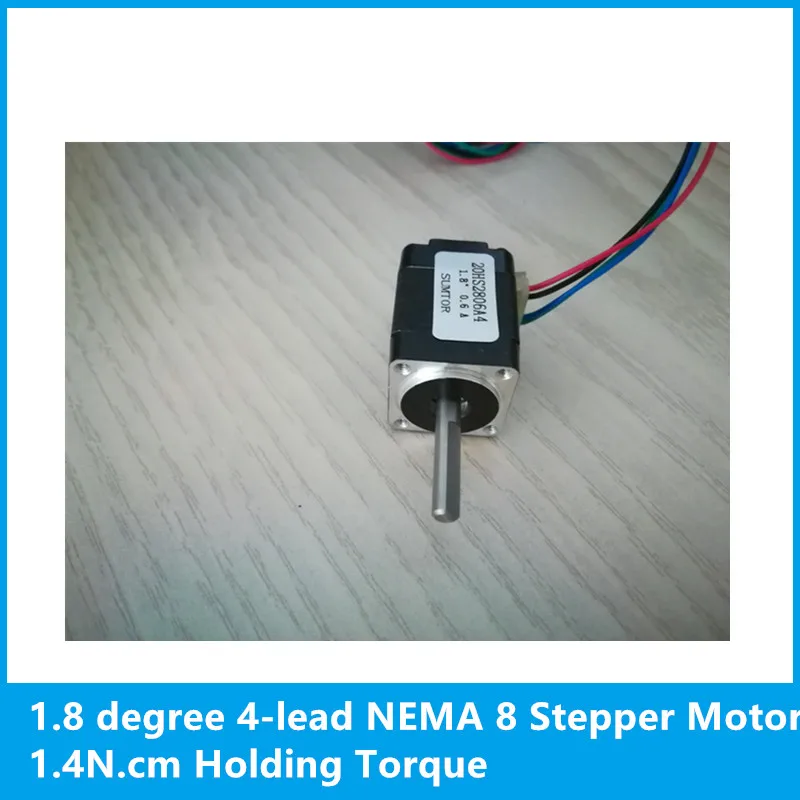 

1.8 degree 4-lead NEMA 8 Stepper Motor 1.4N.cm Holding Torque Body Length 28mm Single or dual output shaft motor