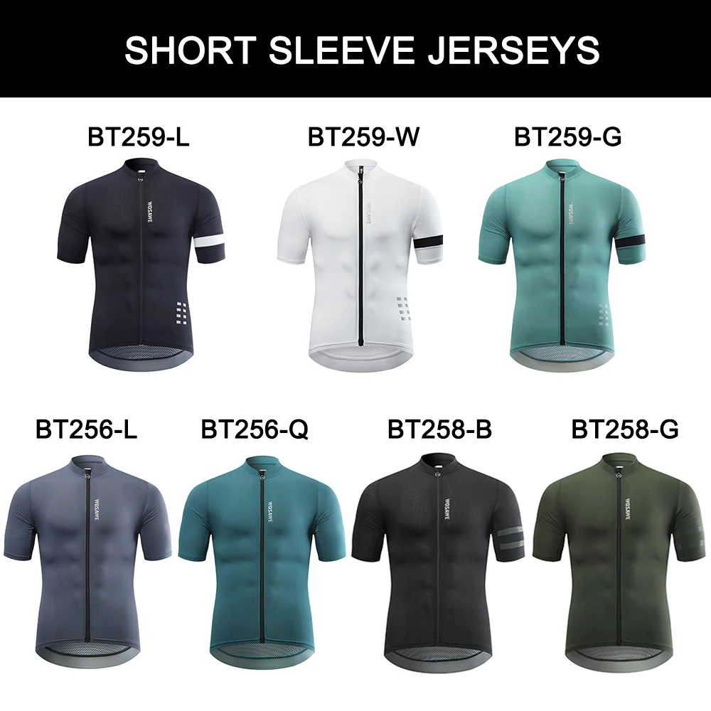 WOSAWE мужской велосипедный трикотаж с коротким рукавом летний одежда для