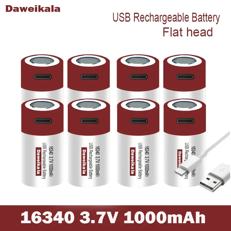 1-10 шт. Новый USB-аккумулятор для быстрой зарядки shbe CR123A 123A CR123 ICR 16340 3 7 в литий-ионный