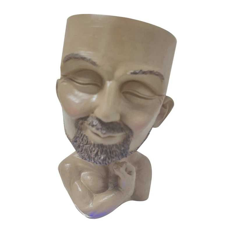 

Pot Head Planter Men Model Flower Pot For Indoor Outdoor Plants, Resin Succulent Planters