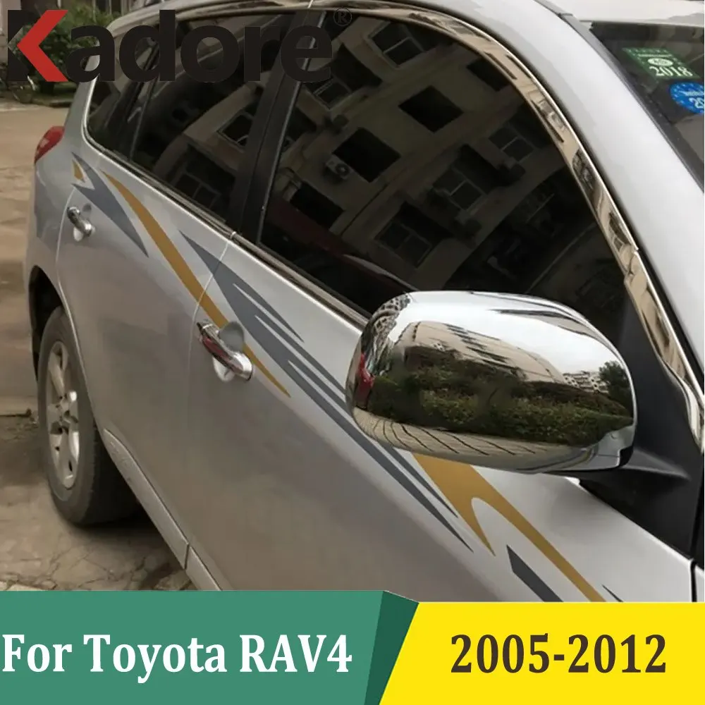 

Автомобильные наклейки для Toyota RAV 4 RAV4 2005-2009 2010 2011 2012, зеркало заднего вида третьего поколения, накладки на боковую дверь, аксессуары