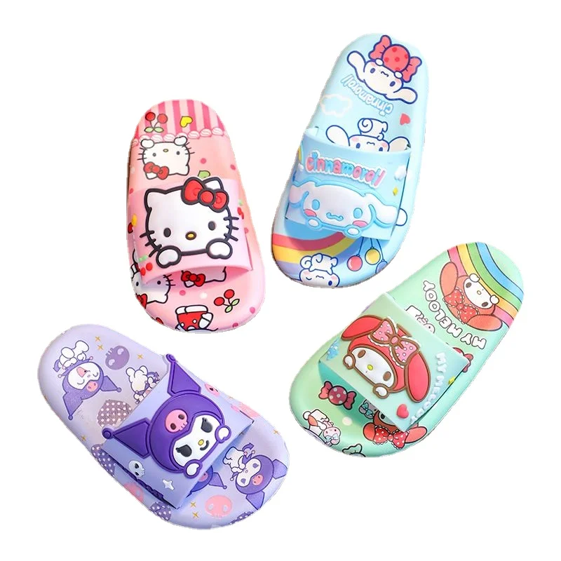 

Children's Sandals and Slippers Girls Cute Baby Summer Indoor Sanrio Seires Children Princess Non Slip Residential Kids